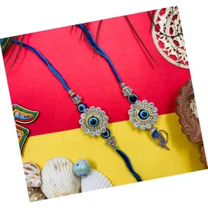 JAICRAFTPUR Elegant Bhaiya Bhabhi Rakhi for Raksha Bandhan (J24LSPOP1)