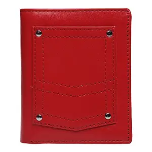 TnW Leather Wallet for Men (Red)