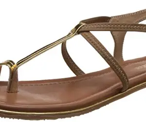 Bata Women's Dorit Gold Fashion Sandals - 8 UK/India (41 EU)(5618826)