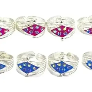 Multicolor Premium Look Bichhiya/Toe Rings For Women And Girls - Pack of 4 Pair