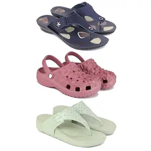 Trendy Open-Toe Sandals for Women – Soft Padded Footbed, Summer Wear | (COMBO-3)-1973-O24-1983-6-EURO-37