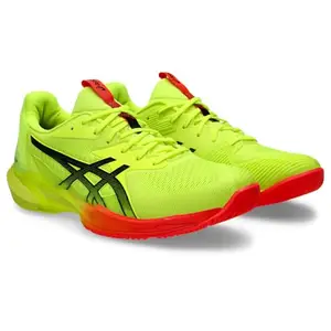 ASICS Mens Solution Speed FF 3 Paris Safety Yellow/Black Tennis Shoes - 7 UK (1041A479.750)