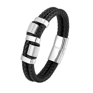 MEENAZ bracelets for Boys Girls Men Women | Leather Bracelet for Girls and Boys | Leather Silicon Wristband for Boys | Accessories Jewellery for Unisex | Birthday Gift for Girls Boys boyfriend