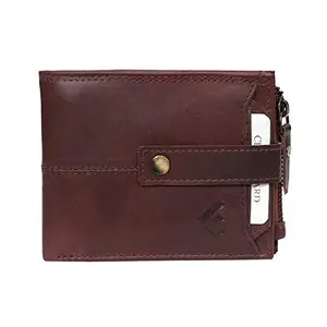 Fustaan Men Tan Genuine Leather Bi-fold Wallet with Separate Card Holder