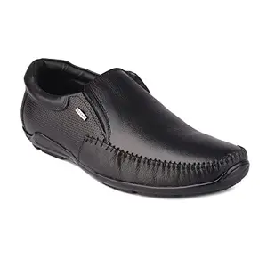 Red Chief Black Leather Formal Slip on for Men