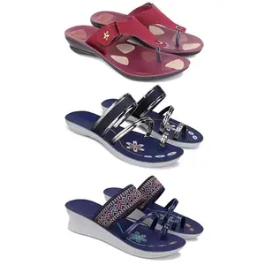 Women's Sandals | Lightweight Wear| Stylish & Easy to Wear For Women'S PCV-SAN-(COMBO-3)-1974-1945-1947-6