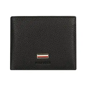 Tommy Hilfiger Jesse Men Leather Passcase Wallet Black