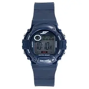 Sonata SF Digital Dial Grey Plastic Strap Watch for Men-NS7982PP11