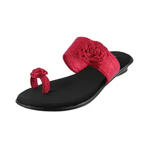Walkway by Metro Brands Women Maroon Synthetic Sandals 4-UK (32-1097-44-37)
