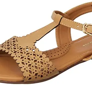 Bata womens Baroque Sandal Brown Flat Sandal - 6 UK (5614802)