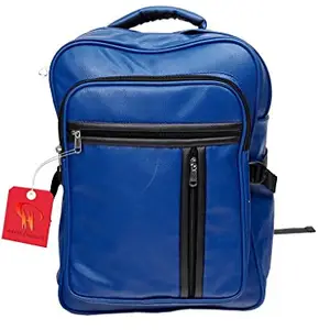pranjals house Leather Bag Blue 15.6 Inch Stylish Laptop Backpack/School Bag/College Bag