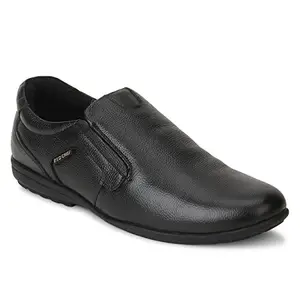 Red Chief Genuine Leather Formal Slip-On Shoes for Men | Elegant & Comfortable Office Wear | Black | RC3512 001