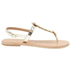 Tao Paris Women Gold Leather Ankle-Strap Fashion Sandals-4 Uk/India (36 Eu) (2252665