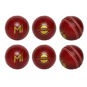 adidas playR x Mumbai Indians Champions Leather Ball Pack of 6 - Red