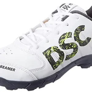 DSC Beamer Cricket Shoes for Mens (Light Weight | Economical | Durable), Color - Grey-White, Size-2