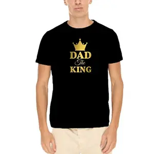 TheYaYaCafe Yaya Cafe Mens Dad T-Shirts Worlds Greatest Dad Round Neck Tshirts - Black - XL