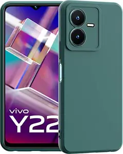 CSK Back Cover Vivo Y22 Scratch Proof | Flexible | Matte Finish | Soft Silicone Mobile Cover Vivo Y22 (Green)