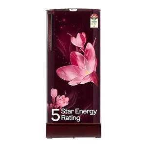 Godrej 185 L 5 Star | Turbo Cooling Technology | Toughened Glass Shelves | Large Shelve Space | Jumbo Vegetable Tray | Direct Cool Single Door Refrigerator (2025 Model, RD 195E TAF MY WN, Mystic Wine)
