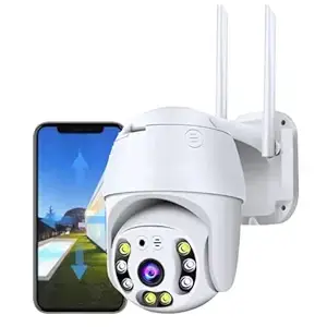 EYETECH 360 Degree 1080p Waterproof Colour Night Vision LED Lights & Alarm Smart Motion Detection Indore Outdoor Security CCTV Camera (K-804)