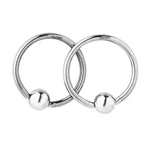 ELOISH Sterling Silver Pretty Small Size 925 Silver Earrings Ball Bali for Men and Women