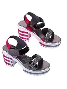 WalkTrendy Womens Synthetic Grey Sandals With Heels - 3 UK (Wtwhs294_Grey_36)