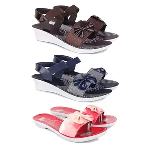 Women's Comfortable Sandal,Casual Lightweight Sandal for Everyday Wear | TBS-(3-COMBO)-1970-1972-1964-7