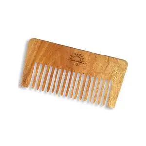 Nittah Organics Detangling Neem Wood Comb | Hair Comb for Women & Men (LONG) | Natural & Eco Friendly | Wide Tooth Comb, Anti-Bacterial Styling Comb for All Hair Types