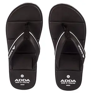 ADDA (LABEL) ADDA XXX || Durable & Comfortable || TPR Sole || Lightweight || Fashionable || Super Soft || Outdoor Slipper for Men BLACK 10 UK
