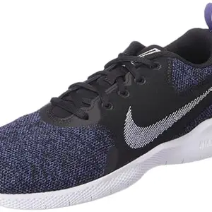 Nike Women WMNS Flex Experience Running Shoes Rn 10-Black/Metallic Silver-Dk Purple Dust-Ci9964-009-7.5Uk