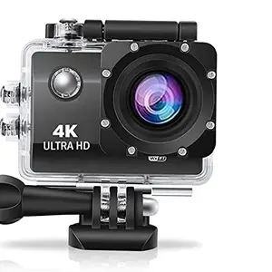 Elevea { 12 Years Warranty Offer } 4K Ultra HD Water Resistant Sports WiFi Action Camera with 2 Inch Display (16M)