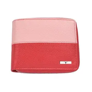 URBAN FOREST Ella Red/Pink Leather Wallet for Women