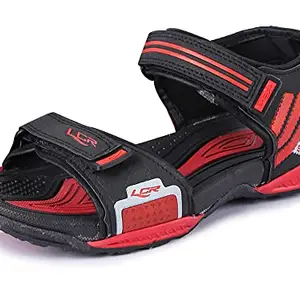 LANCER Men's EARTH-309BLK-RED-40 Black/Red Sports Sandals & Floaters (6 UK)