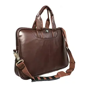 VeePlay VeePlay 13.5 inch Men's Office Bag | Brown | Artificial Leather | Cross Body Bag | Messenger Bag | 13.3 inch Laptop Sling Bag