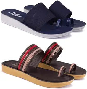 BERSACHE Extra Soft Classic Casual Flip Flops for Women with Regular wear | Ultra Soft & Flexibility Technology | HT-Flip Flop-6153-6143 Multicolor