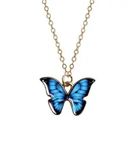 Entiregift Butterfly Pendant Necklaces for Women & Girls | Western Style Jewellery, Stylish Necklace, Cute Trendy Gift for Birthday, Valentine, Friendship