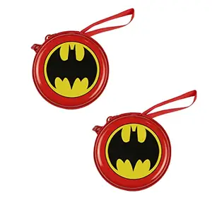 Stealodeal Bat Man Aluminium Dual Zipper Earphone Case(Pack of 2)