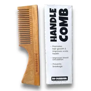 No Rubbish Kacchi Neem Comb For Hair Detangle, Frizz Control, Hair Growth (Wide Tooth)