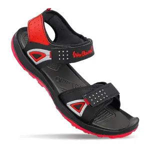 WALKAROO WC4329 Mens Casual Wear and Regular use Sandals - Black Red