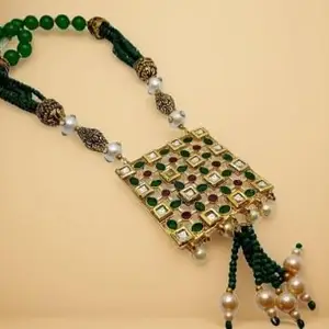 Bhagwati jewels art | kundan moti necklace set for women 9033