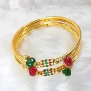 Generic Gold Brass Elite Graceful Bracelet/Bangles for Women | Size Free Size | f0kiu_B&B_NotAd