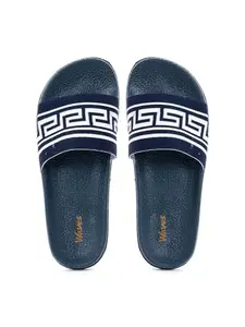 Khadim's Waves Navy Casual Mule Slide Slippers for Women (6960019)