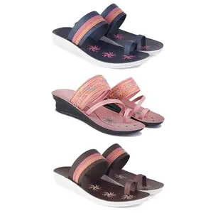 Women's Sandals | Lightweight Wear| Stylish & Easy to Wear For Women'S PCV-SAN-(COMBO-3)-1991-1950-1990-5
