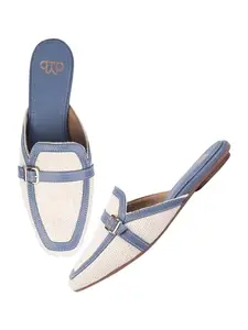 The White Pole Stylish Attractive Voguish Ethnic Comfortable Fahsion Flat Mules Bellies Sandal For Women's & Girl's