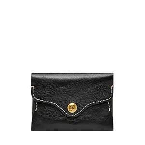 Fossil Women Leather Heritage Black Card Case Sl8230001