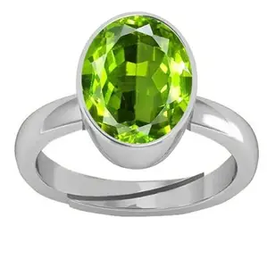 DAURAYA GEMS Elegant Top Grade Natural 14.25 Ratti 13.87 Carat Earth Mined Astrology green peridot Adjustable Ring