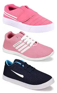 Axter Axter Multicolor Casual Sports Running Shoes for Women 7 UK (Pack of 3 Pair) (3A)_5044-5054-9030