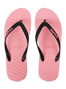 CHUPPS Women/Girls BANANA LEAF Natural Rubber Flip Flops | Lightweight | Comfortable | Odour-Free | Non-Slip | Slippers | Vegan (Flamingo Pink, UK6) - (Flamingo Pink, 6 UK)