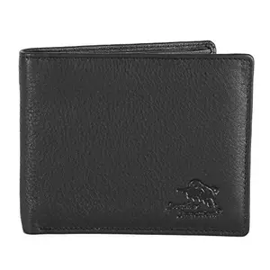 Leather Junction Formal Black Wallet for Men (24506000C)