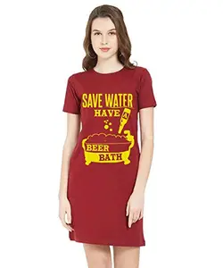 Stylish Cotton Blend Printed T-Shirt for Women | Casual Wear | Soft & Comfortable Fabric | Trendy Short Sleeve (Red_Large_Pack of 1)#156