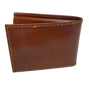 Genuine Leather Slim Men's Wallet with Italian Finish by Paramount Exim | Classic Brown